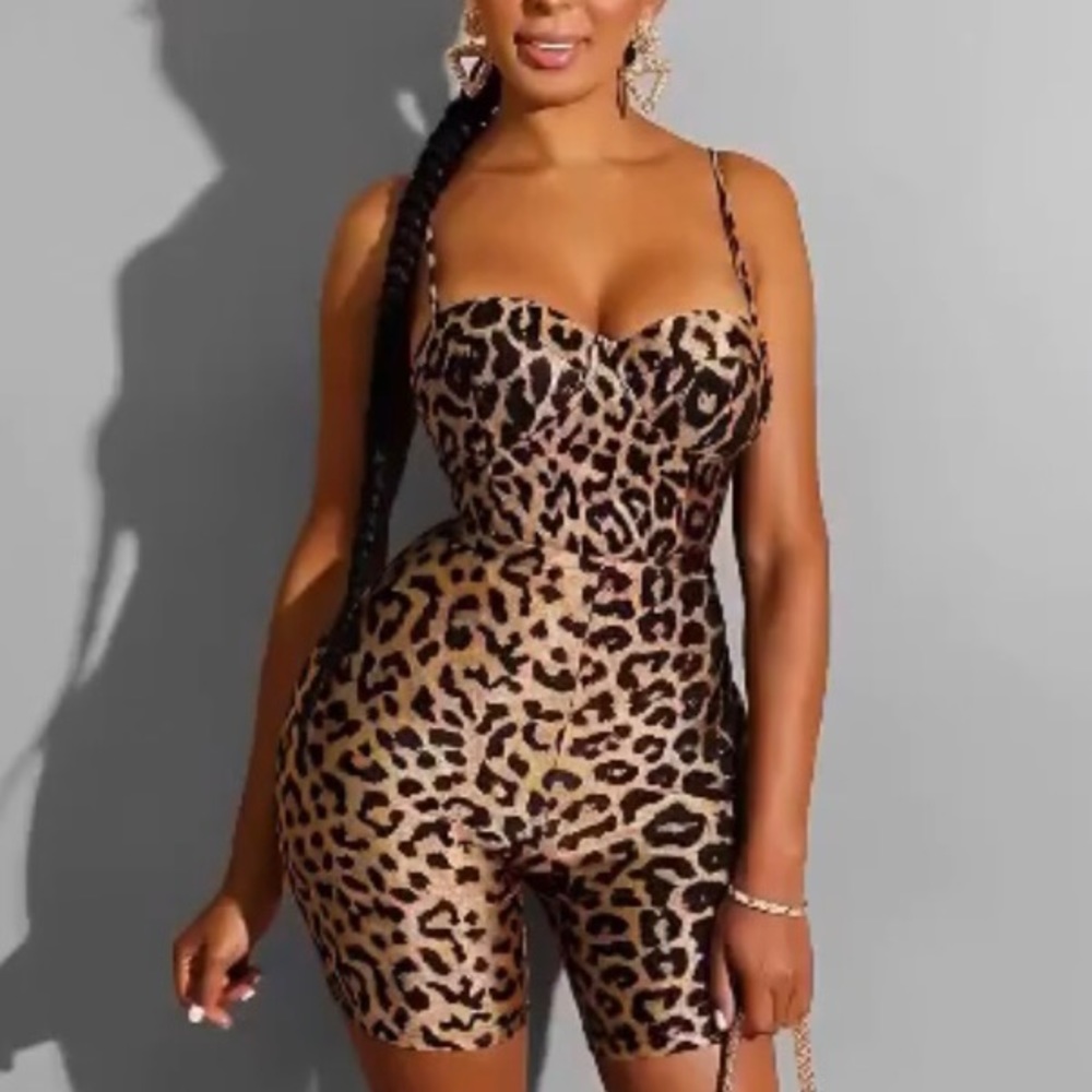 Cheetah Print Short Set